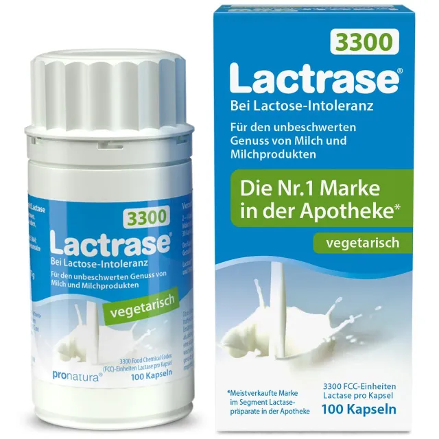 Lactrase 3300 Lactase Kapseln 100 Stück vegetarisch glutenfrei