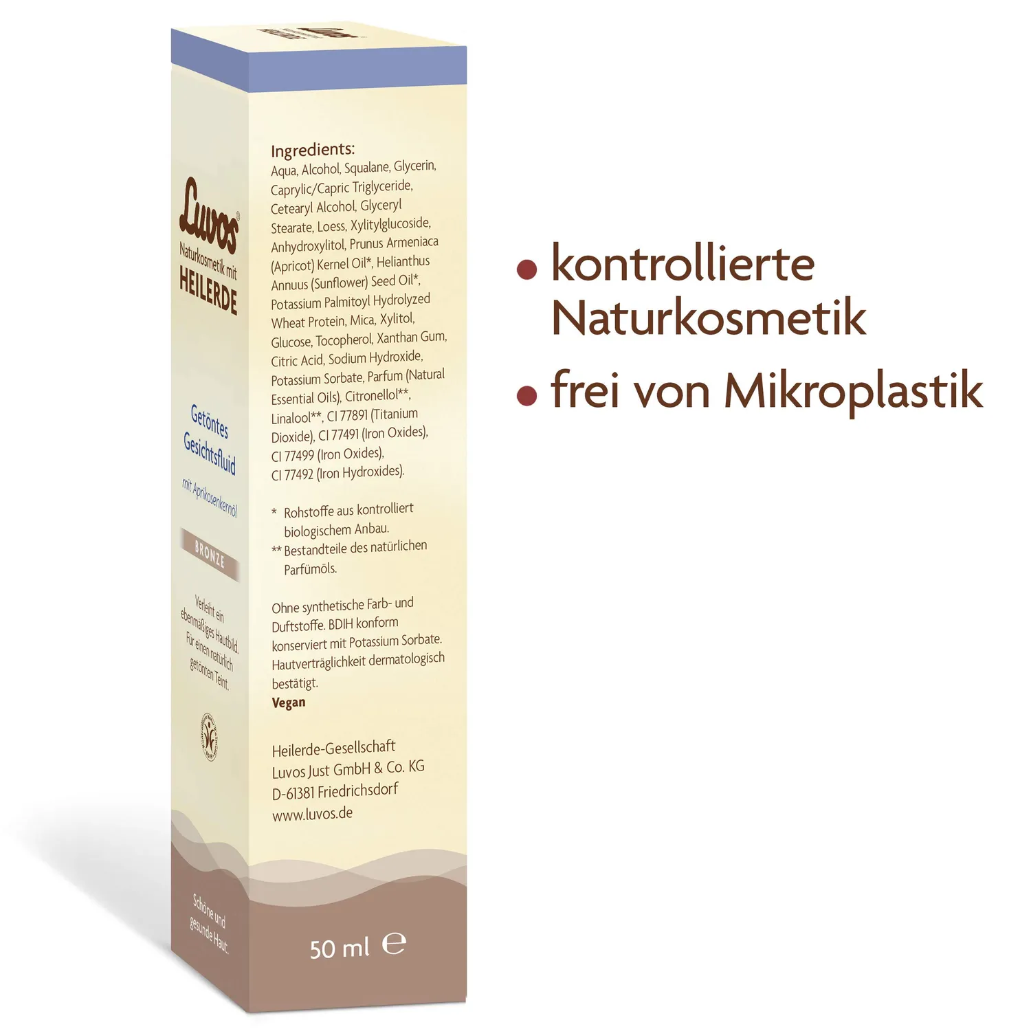 Luvos Heilerde getöntes Gesichtsfluid bronze 50 ml Glow