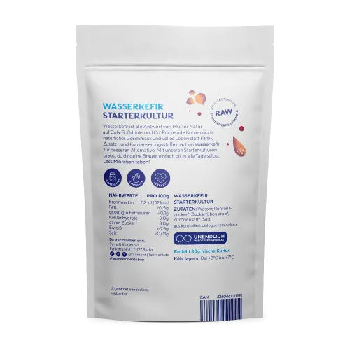 fairment Wasserkefir Kristalle Bio 30g Starterkultur