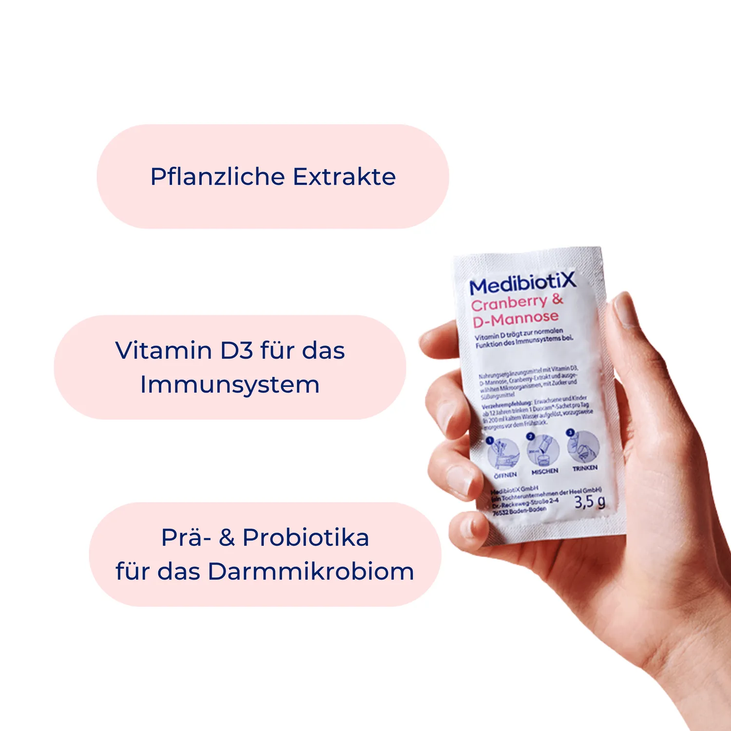MedibiotiX Cranberry & D-Mannose Kapseln für Blase