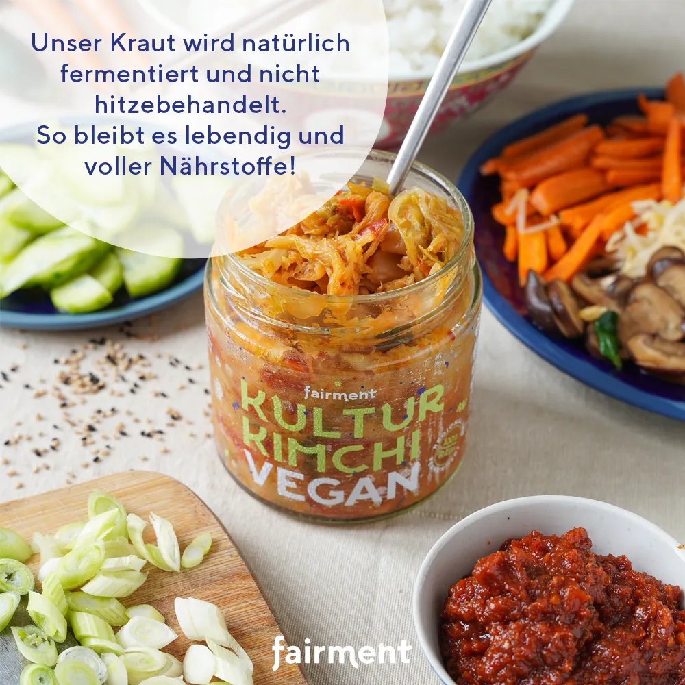 fairment Kultur-Kimchi vegan Bio-Glas 330g mildscharf