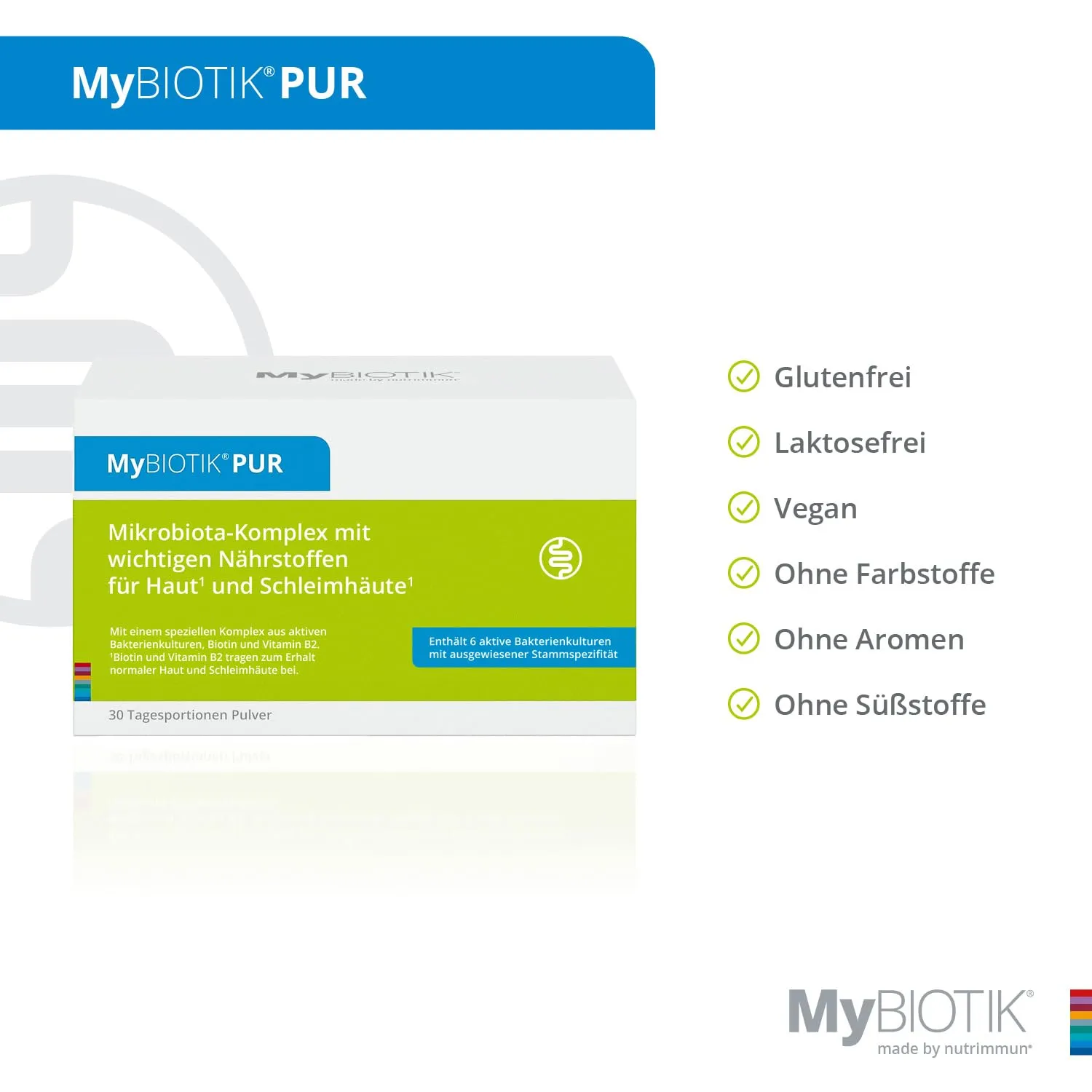 nutrimmun MyBIOTIK PUR Pulver 30 Beutel Haut Darm