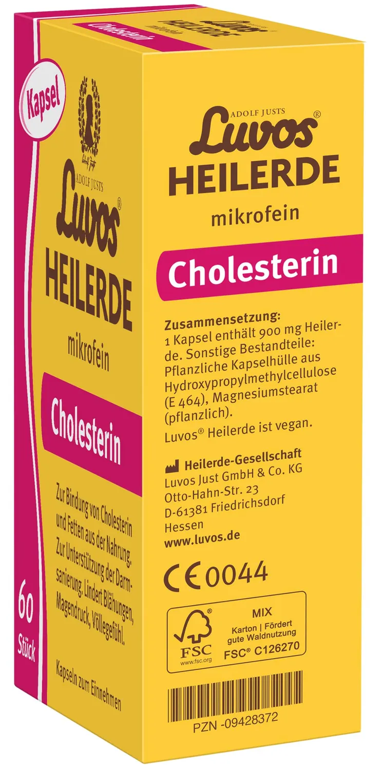 Luvos Heilerde mikrofein Kapseln 60 Stk Cholesterinbindung