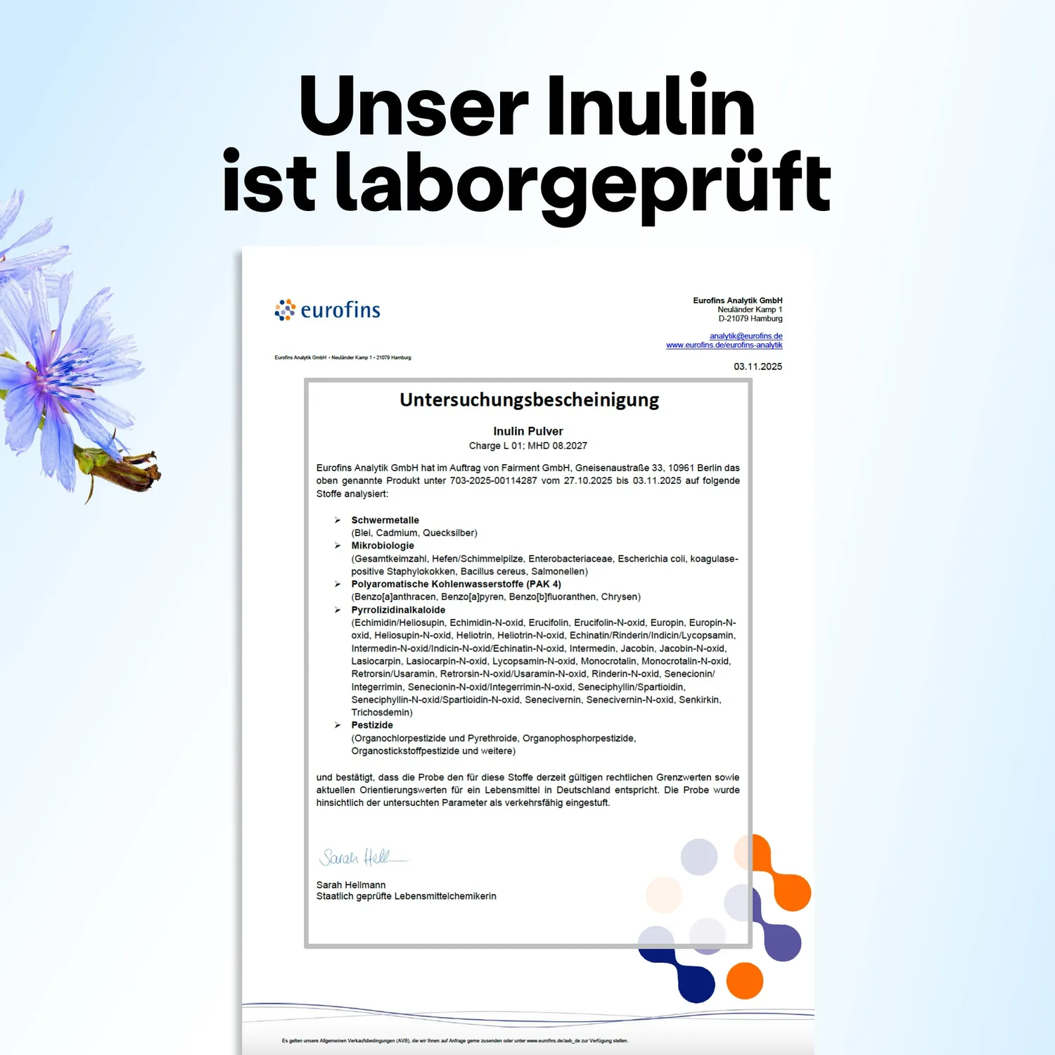 fairment SuperFiber Inulin Pulver 1000g Ballaststoff