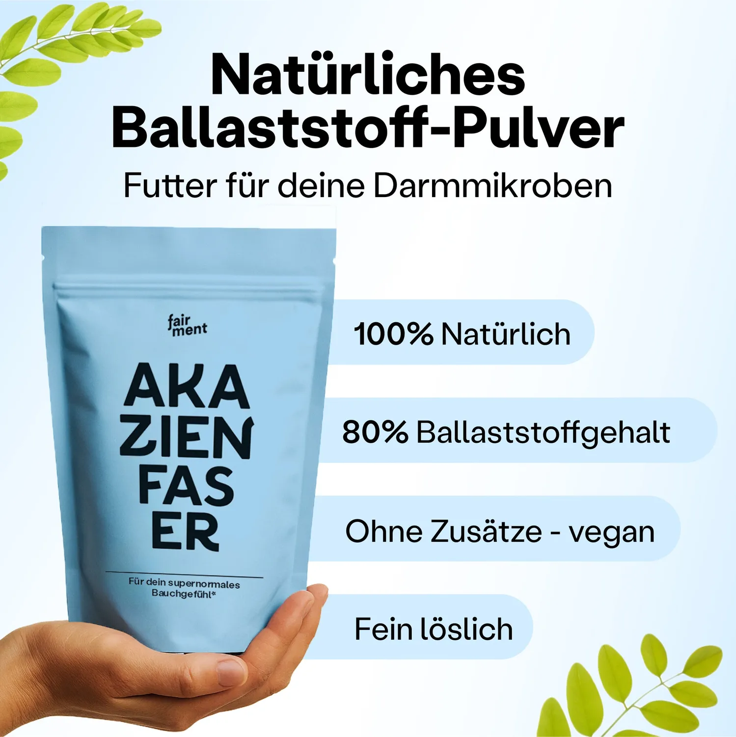 fairment SuperFiber Akazienfaser Pulver 500g Ballaststoffe