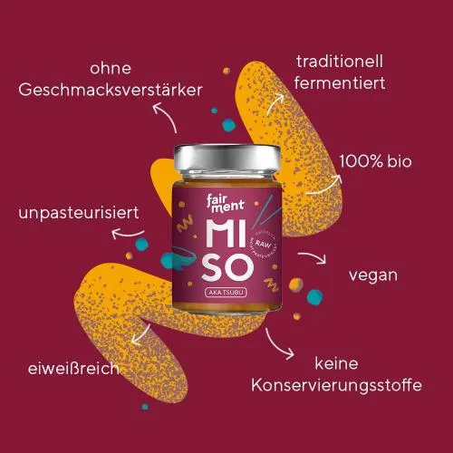 fairment Bio Miso Aka Tsubu Paste 200g würzig