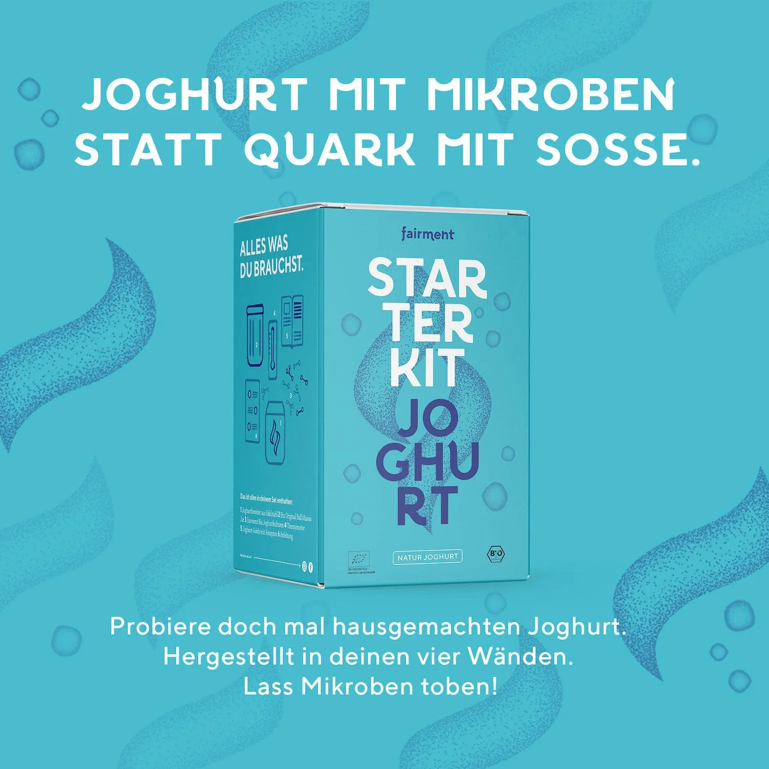 fairment Joghurt Starter Kit Joghurtbereiter Kulturen Set Bio