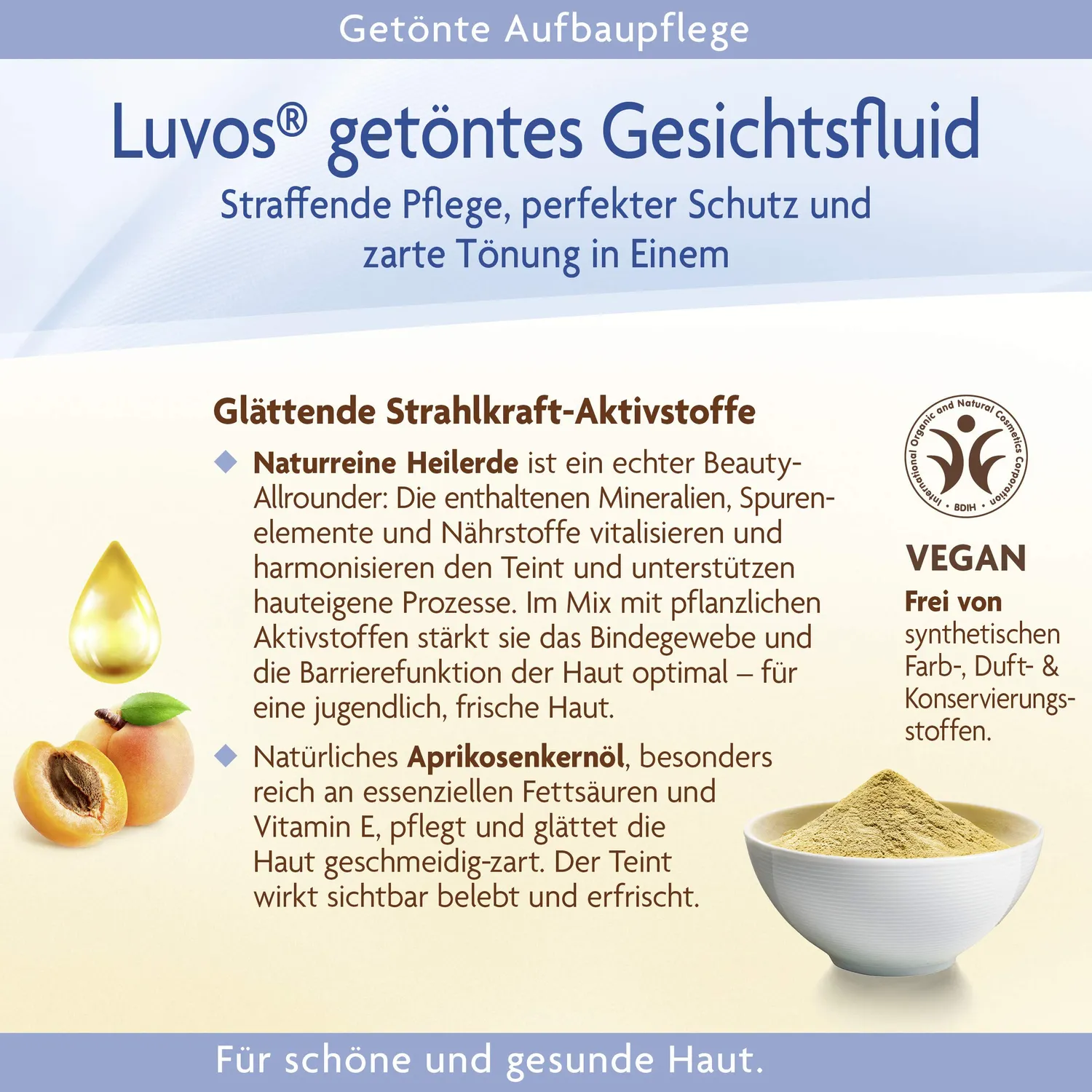 Luvos Heilerde getöntes Gesichtsfluid bronze 50 ml Glow