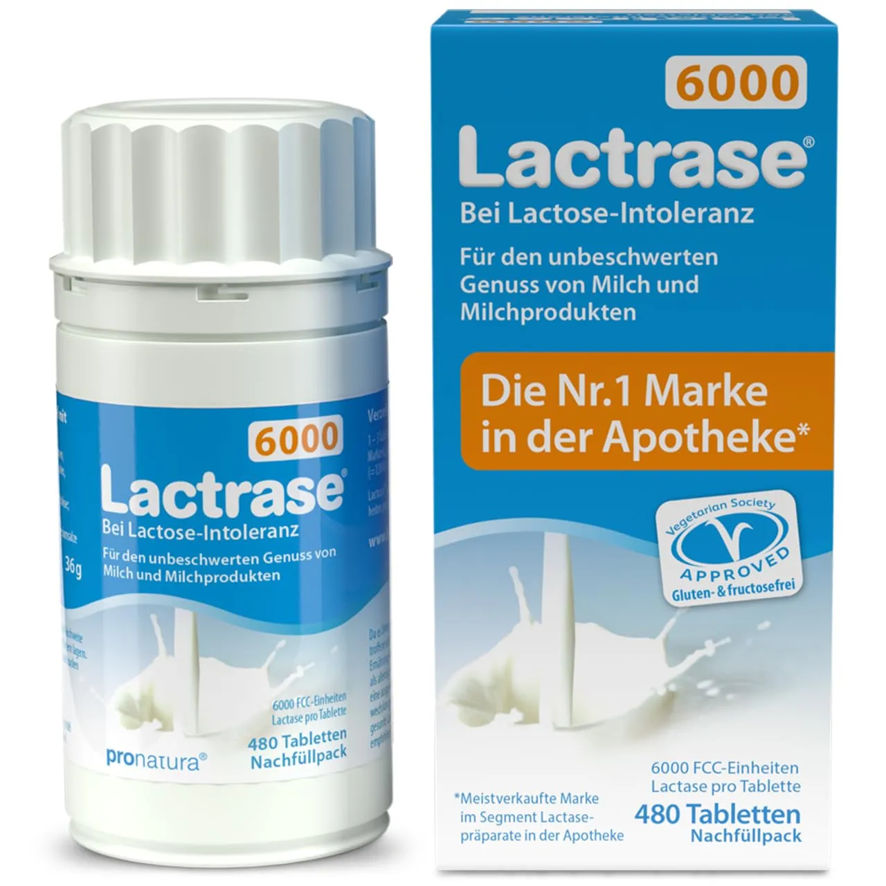Lactrase 6000 Lactase Tabletten 240 Stück Mini-Tabletten