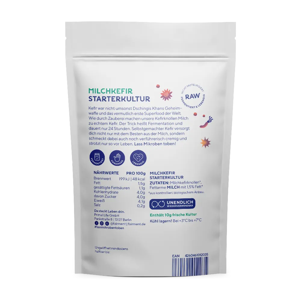 fairment Bio Milchkefir Knollen Starterkultur 10 g Bio