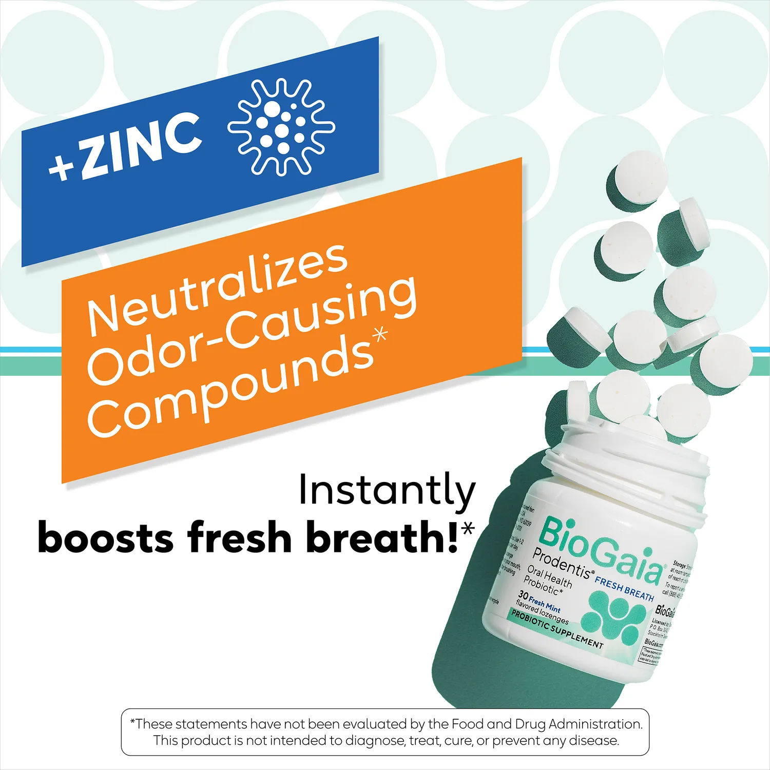 BioGaia Prodentis Fresh Breath Lutschtabletten mit Zink