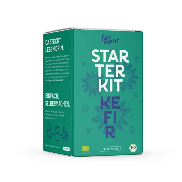 fairment Milchkefir Starter Kit Kefirpilze mit Glas bio