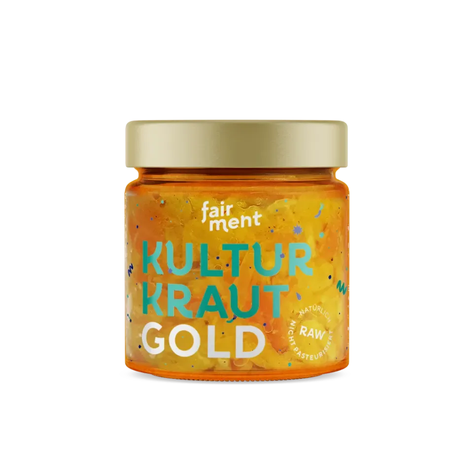 fairment Kultur-Kraut Gold Sauerkraut 330g Kurkuma bio