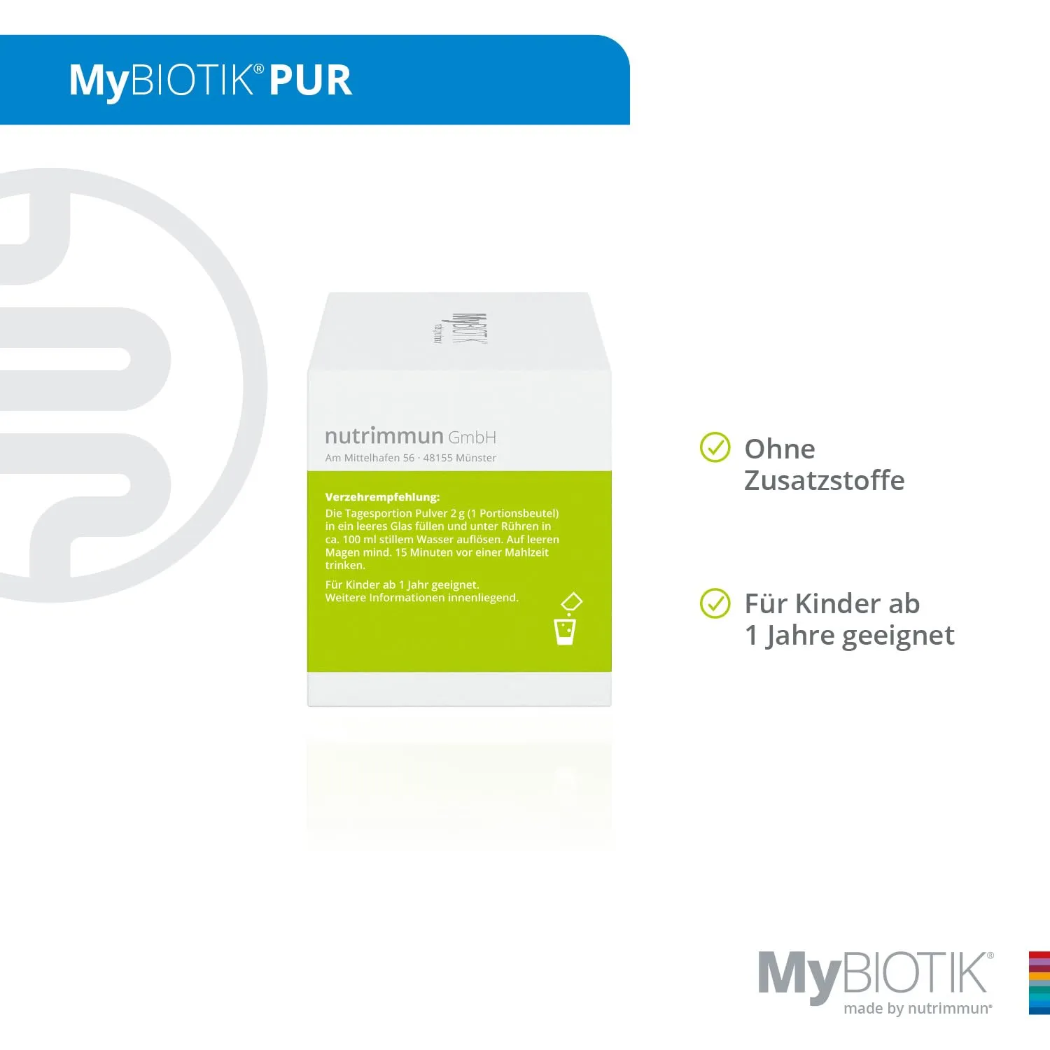 nutrimmun MyBIOTIK PUR Pulver 30 Beutel Haut Darm