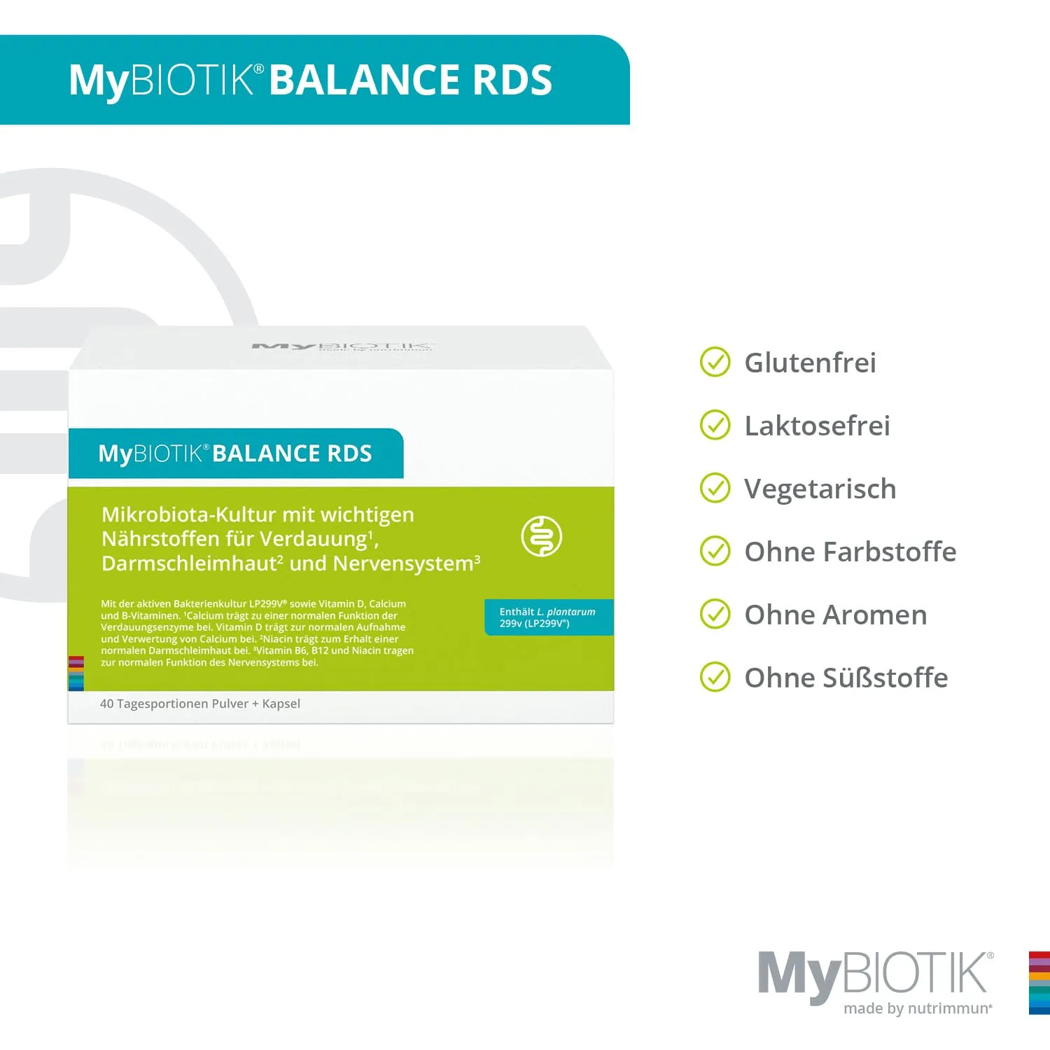 nutrimmun MyBIOTIK BALANCE RDS Pulver Kapseln 40 Tage LP299V