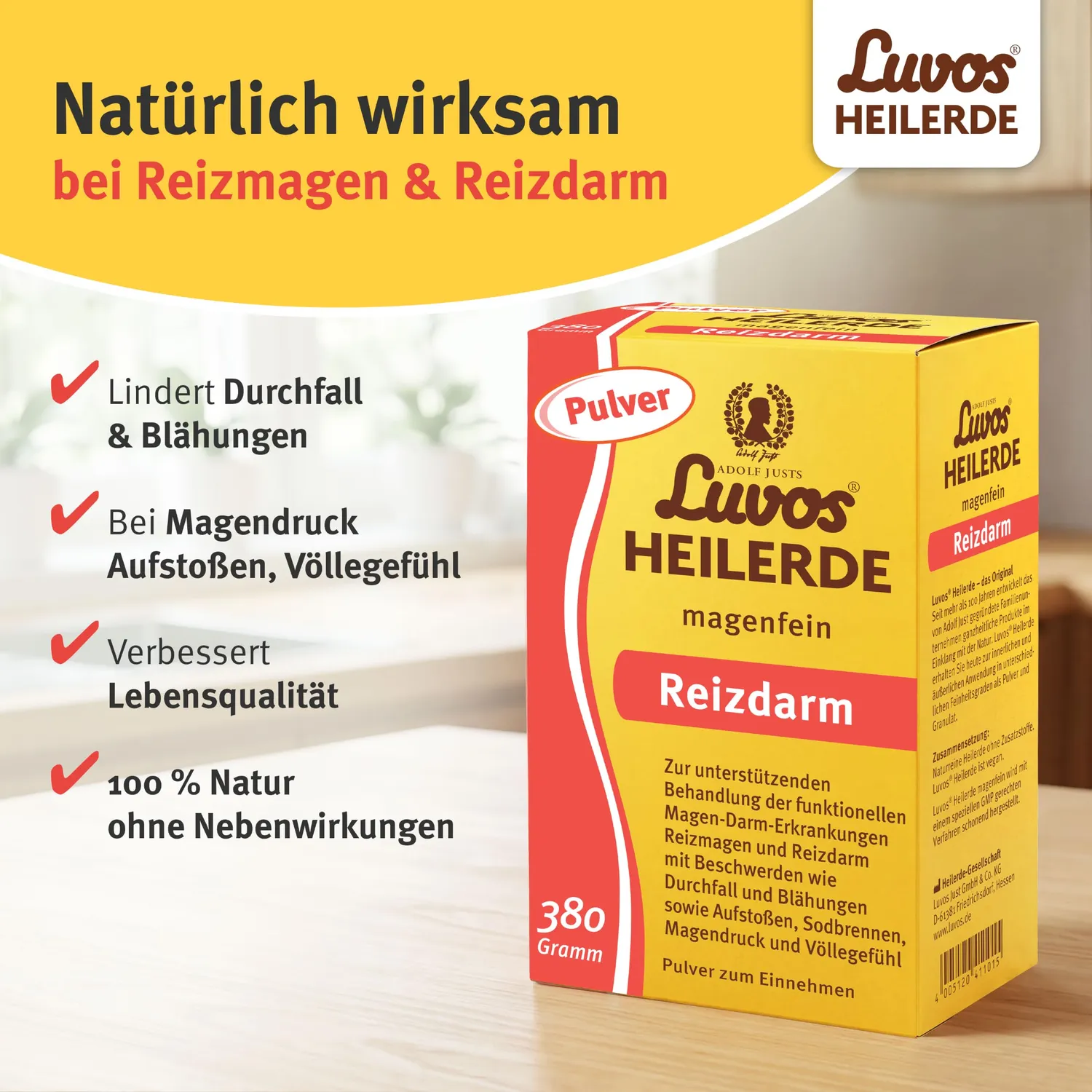 Luvos Heilerde magenfein Pulver 380 g laktosefrei