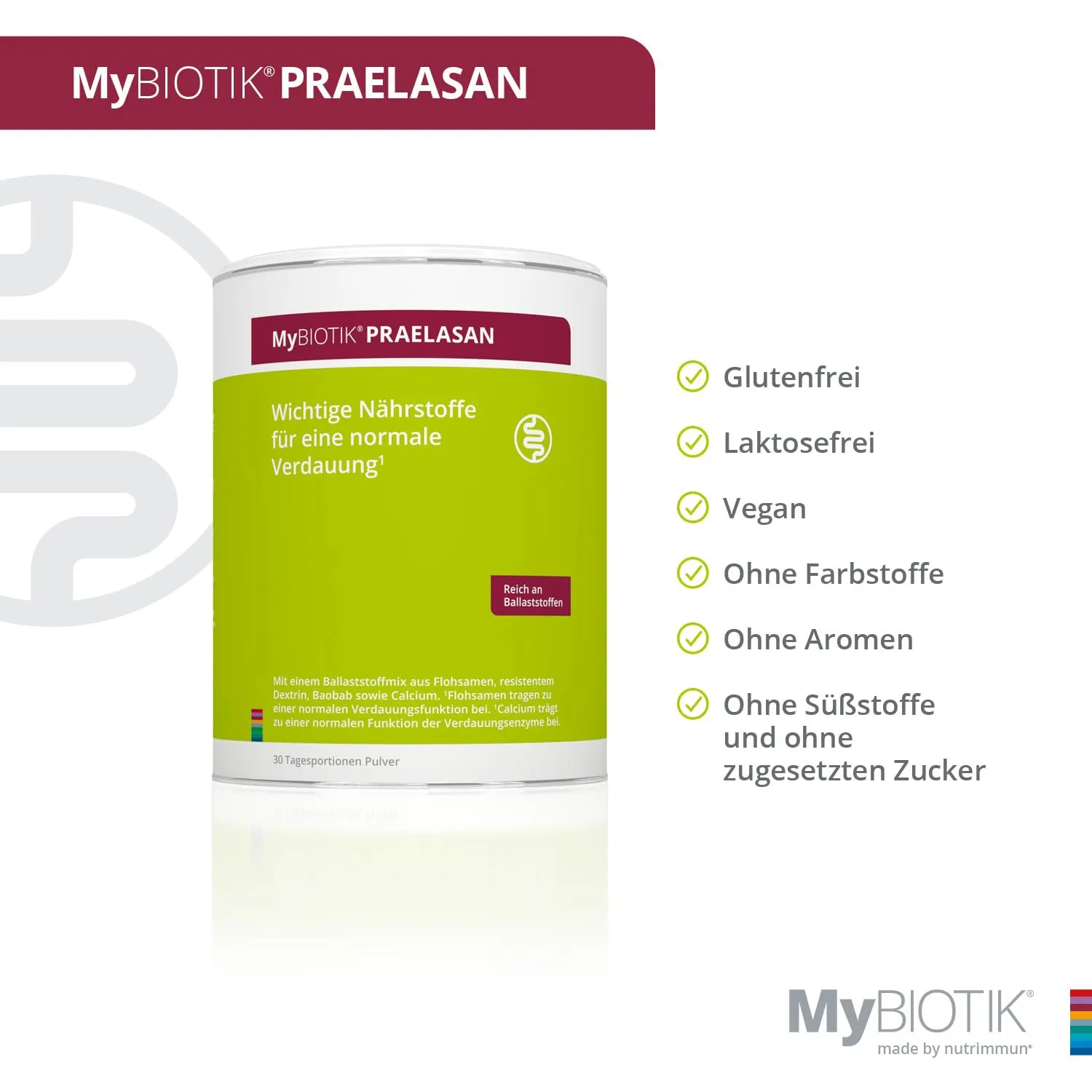 nutrimmun MyBIOTIK PRAELASAN Pulver 30 Tage Ballaststoffe