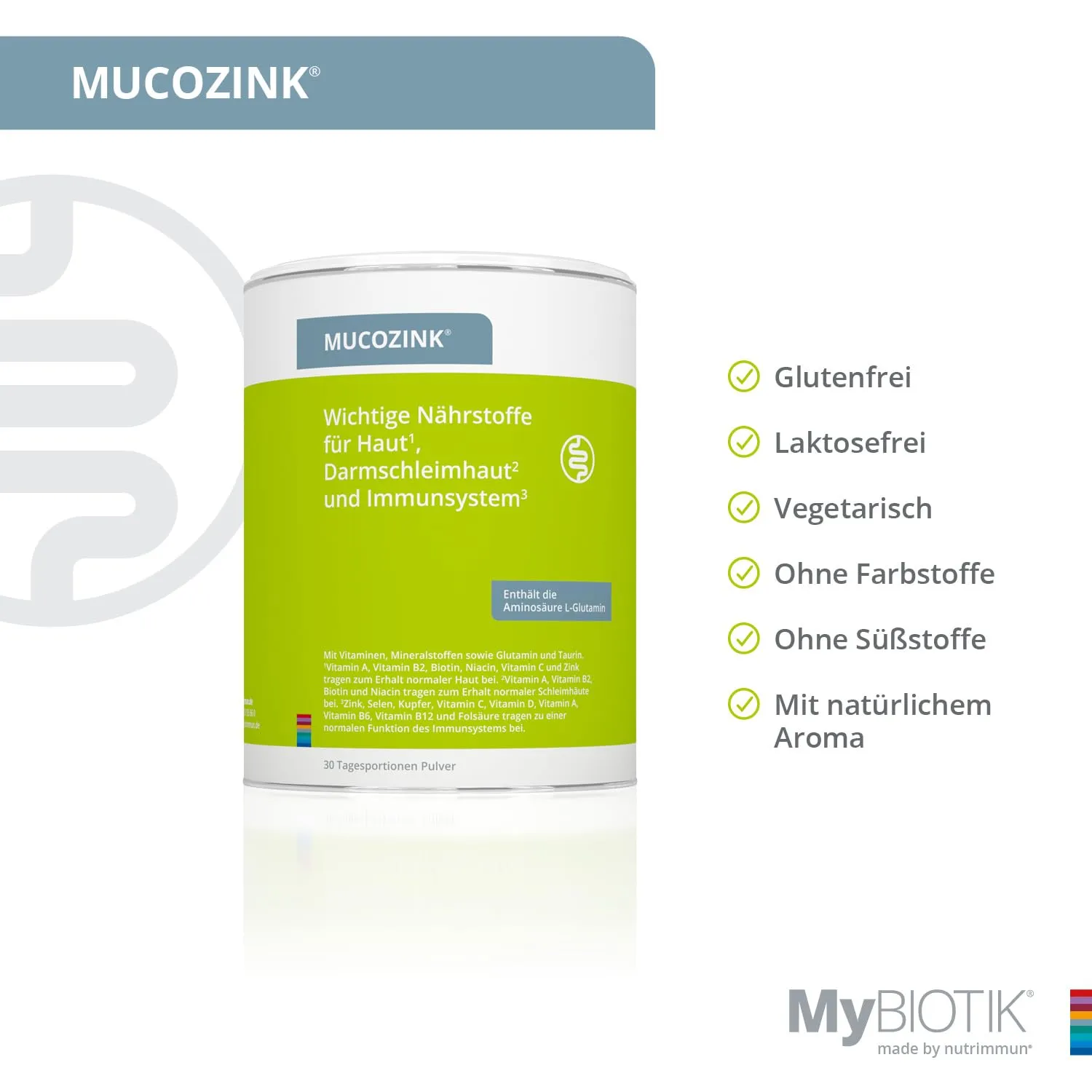 nutrimmun MUCOZINK Pulver 600 g vegetarisch