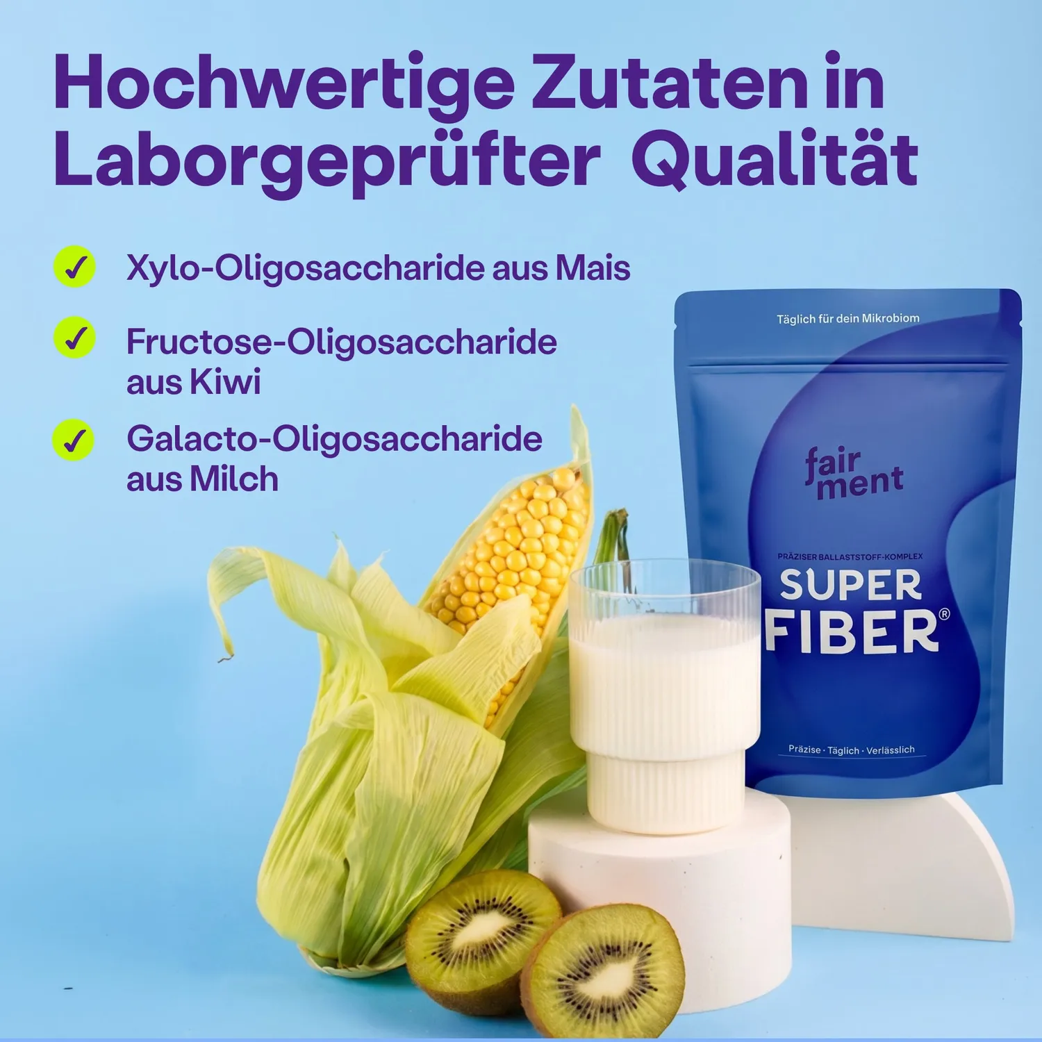 Fairment SuperFiber Premium Ballaststoff-Pulver 150 g FOS GOS