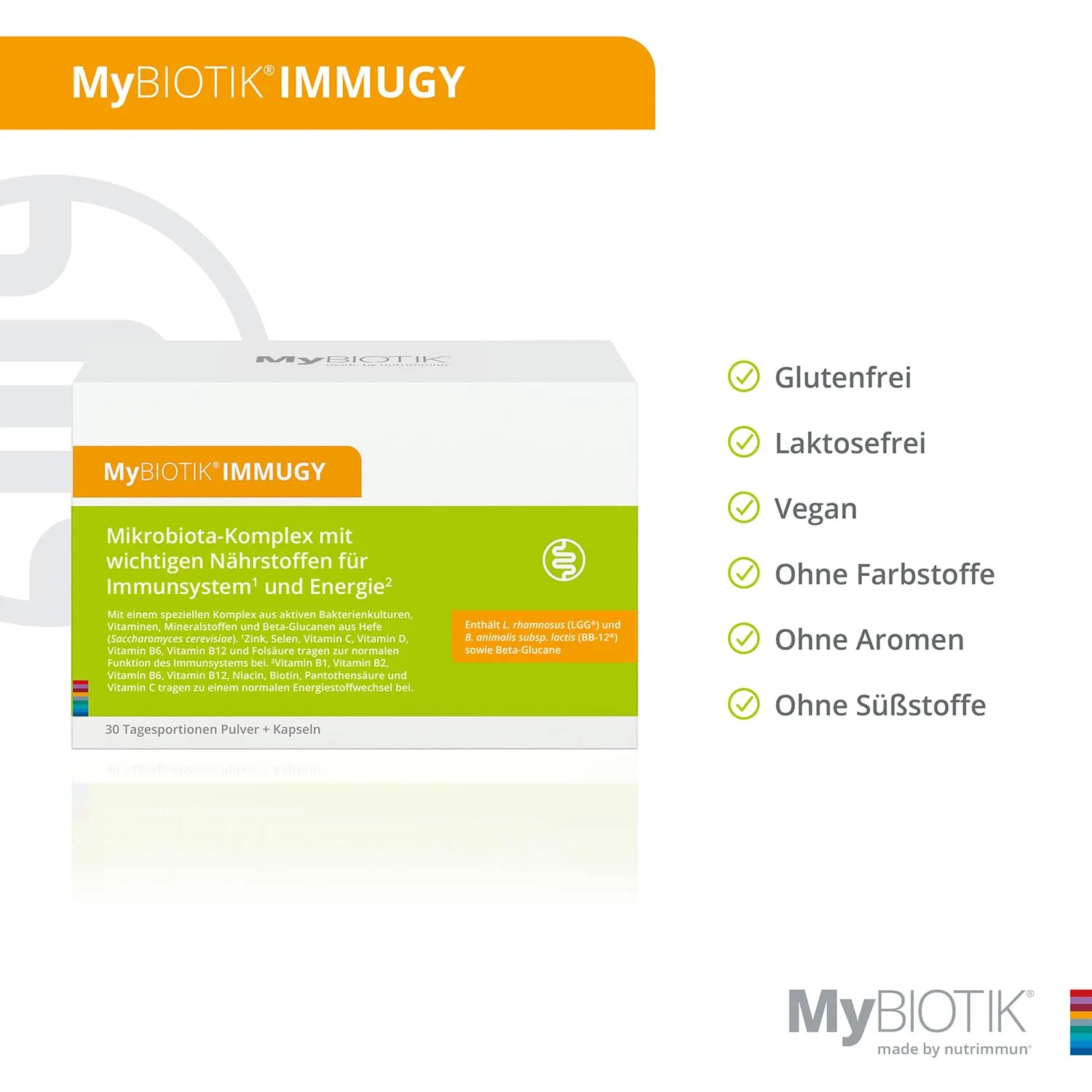 nutrimmun MyBIOTIK IMMUGY Pulver Kapseln 30 Tage LGG BB-12