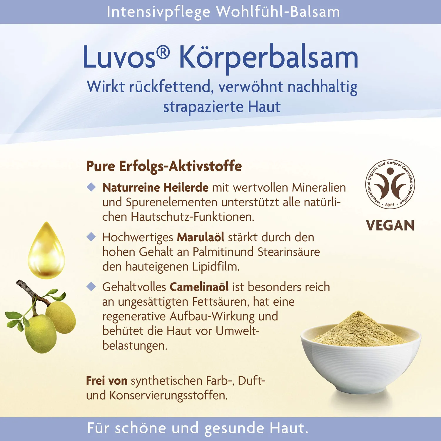 Luvos Heilerde Intensiv-Pflege Körperbalsam 150 ml Camelinaöl