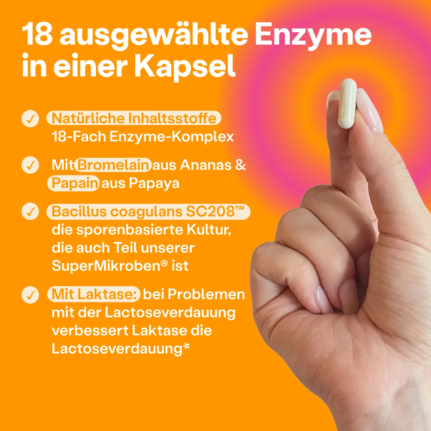 fairment EffektivEnzyme Enzym-Komplex 60 Kapseln mit Bromelain