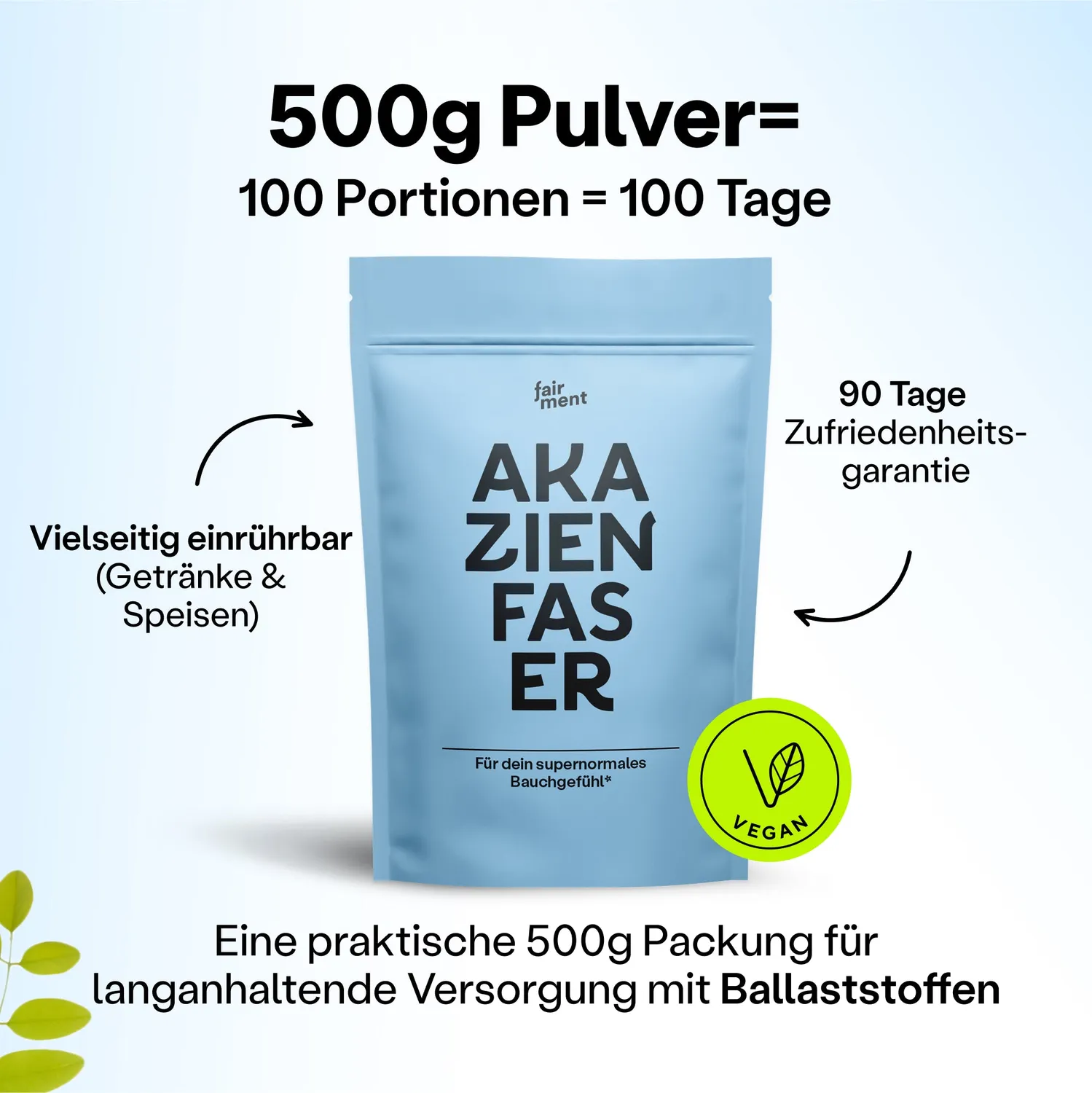fairment SuperFiber Akazienfaser Pulver 500g Ballaststoffe