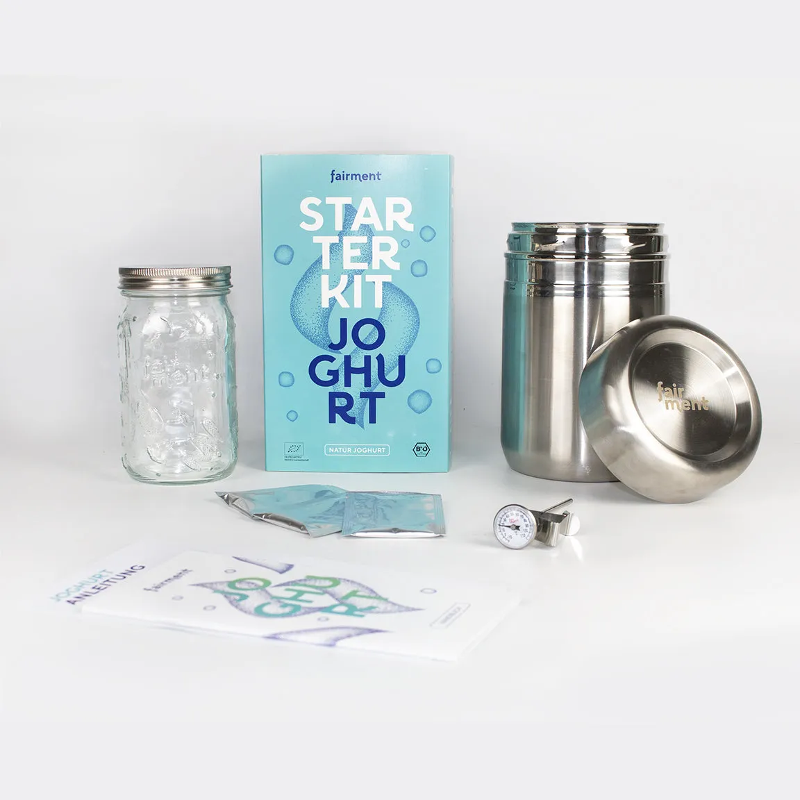 fairment Joghurt Starter Kit Joghurtbereiter Kulturen Set Bio