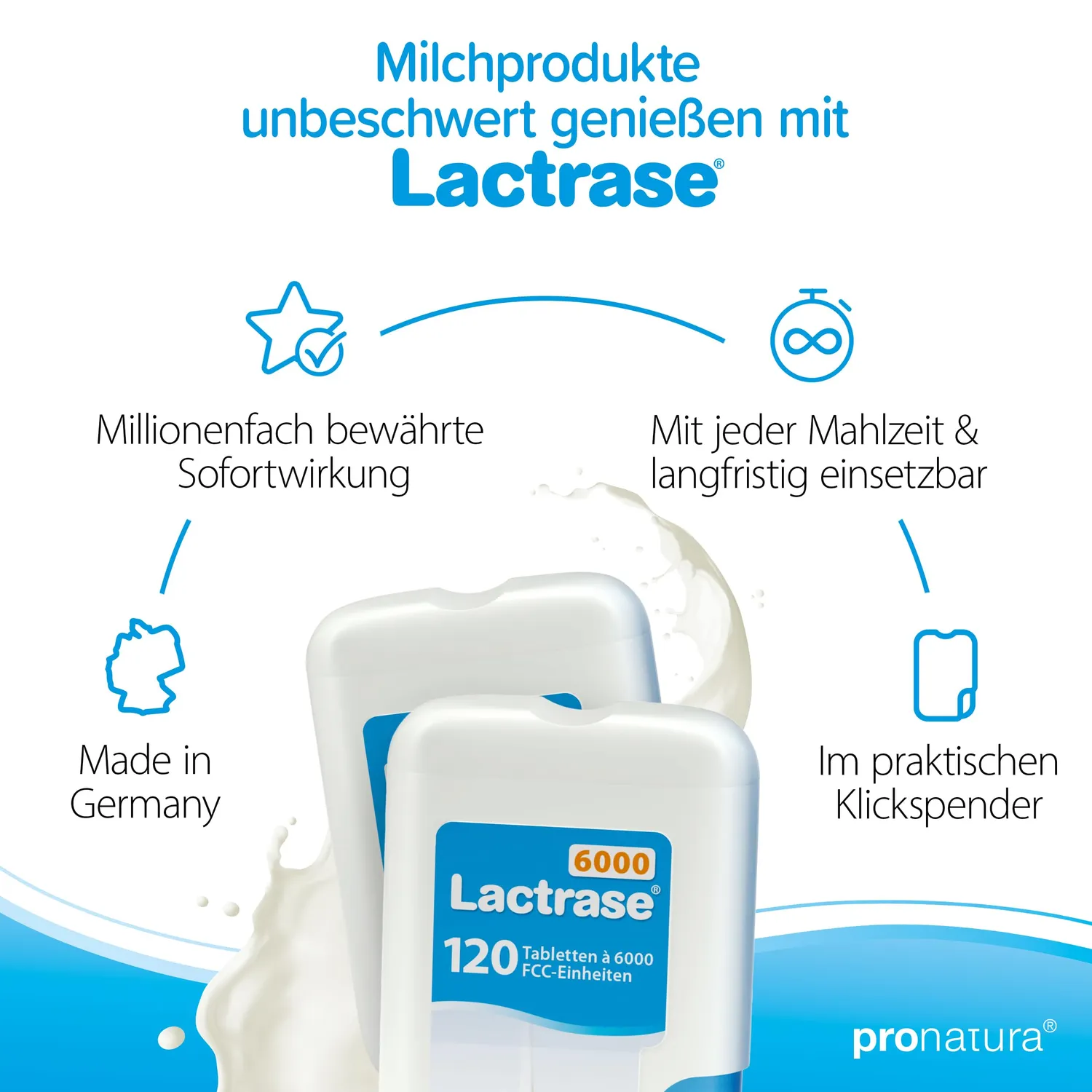 Lactrase 6000 Lactase Tabletten 240 Stück Mini-Tabletten