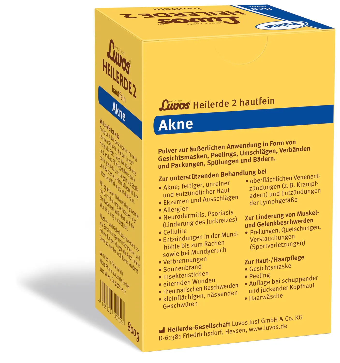Luvos Heilerde 2 hautfein Pulver 800 g Akne Paste