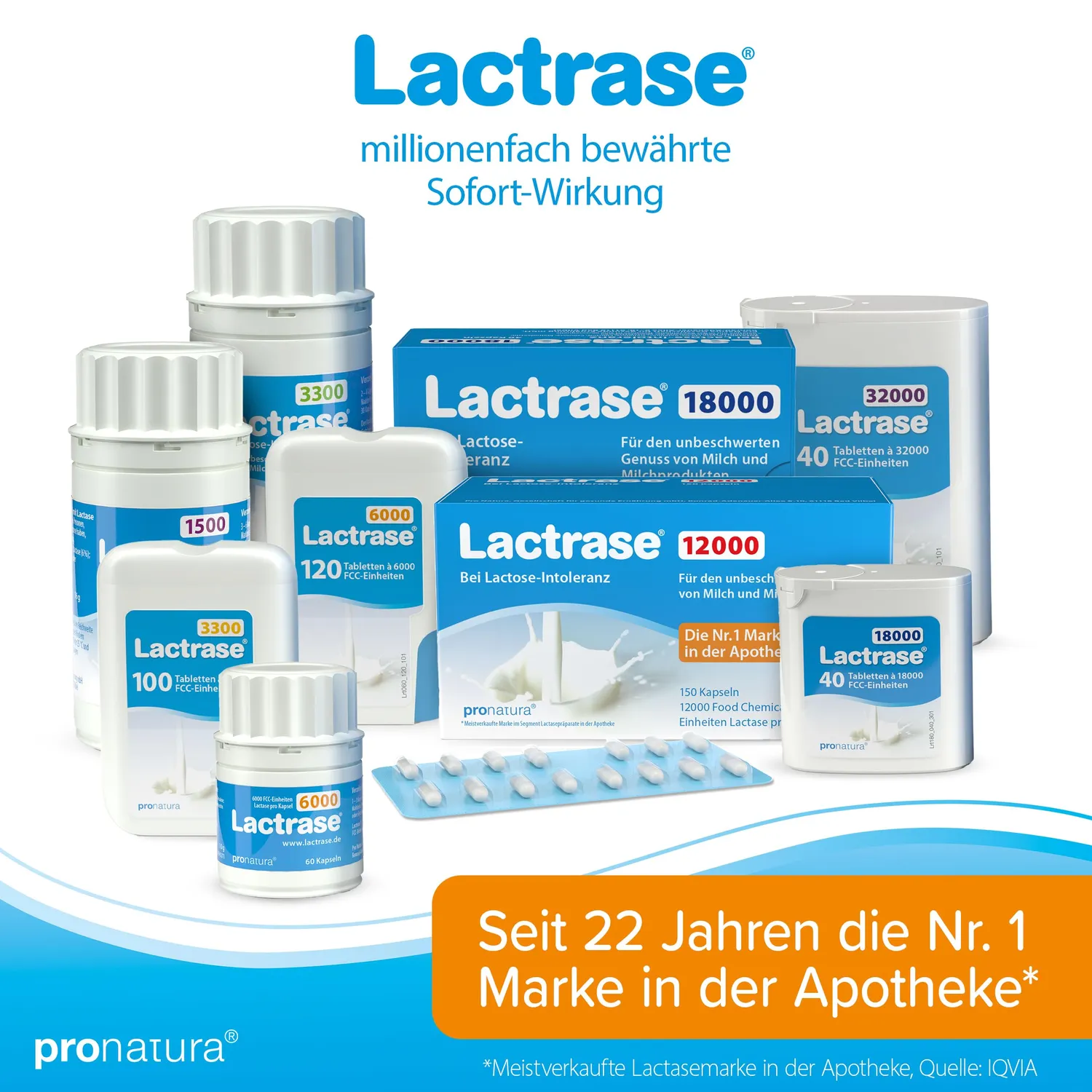 Lactrase 3300 Lactase Kapseln 100 Stück vegetarisch glutenfrei