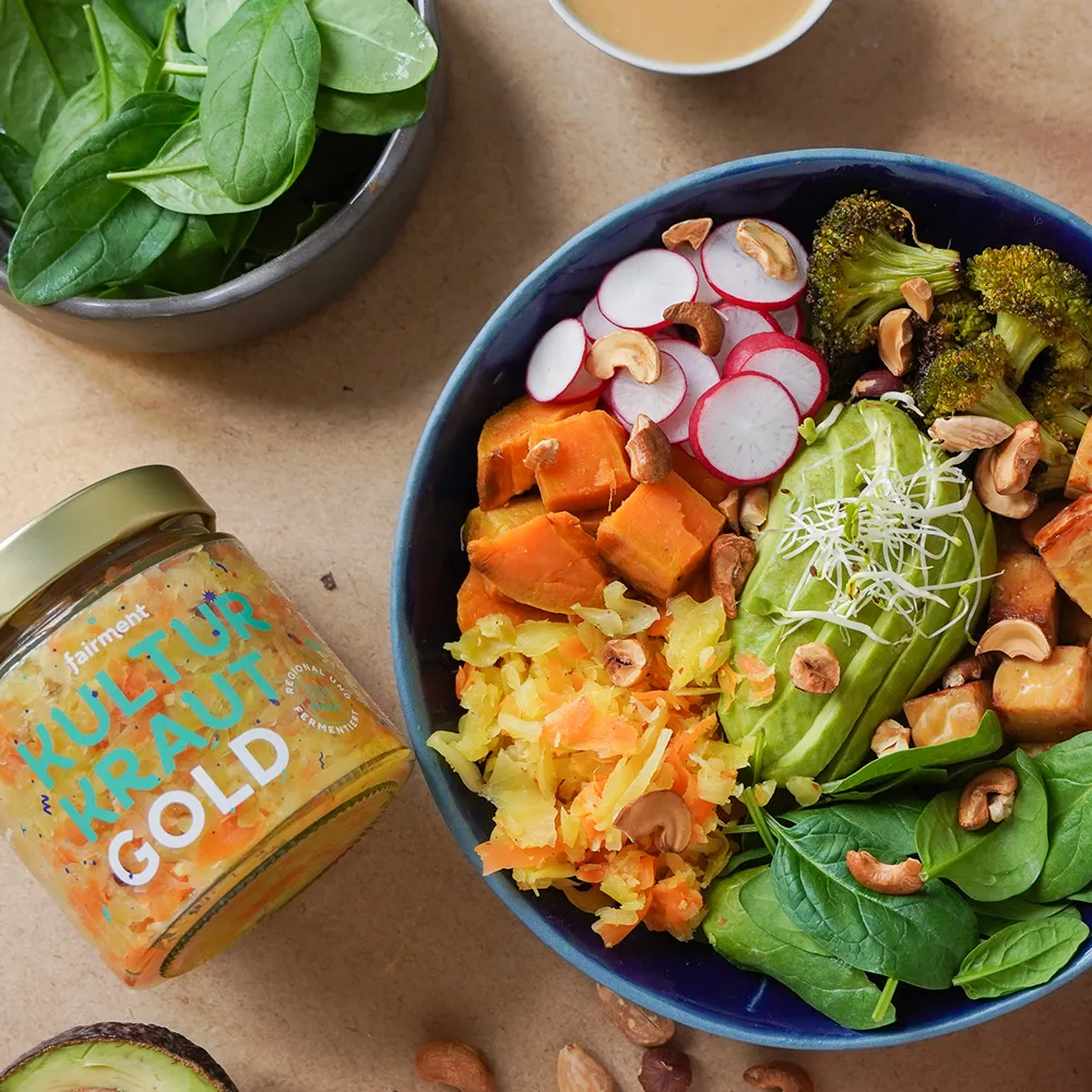 fairment Kultur-Kraut Gold Sauerkraut 330g Kurkuma bio