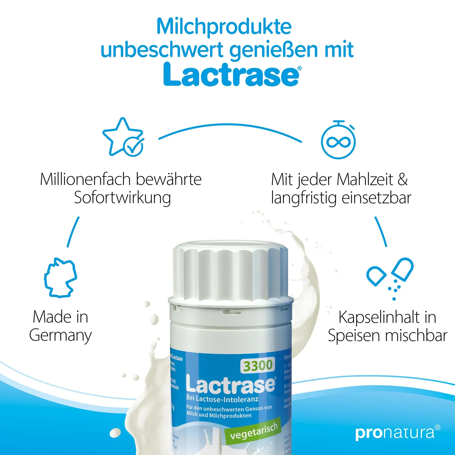 Lactrase 3300 Lactase Kapseln 100 Stück vegetarisch glutenfrei