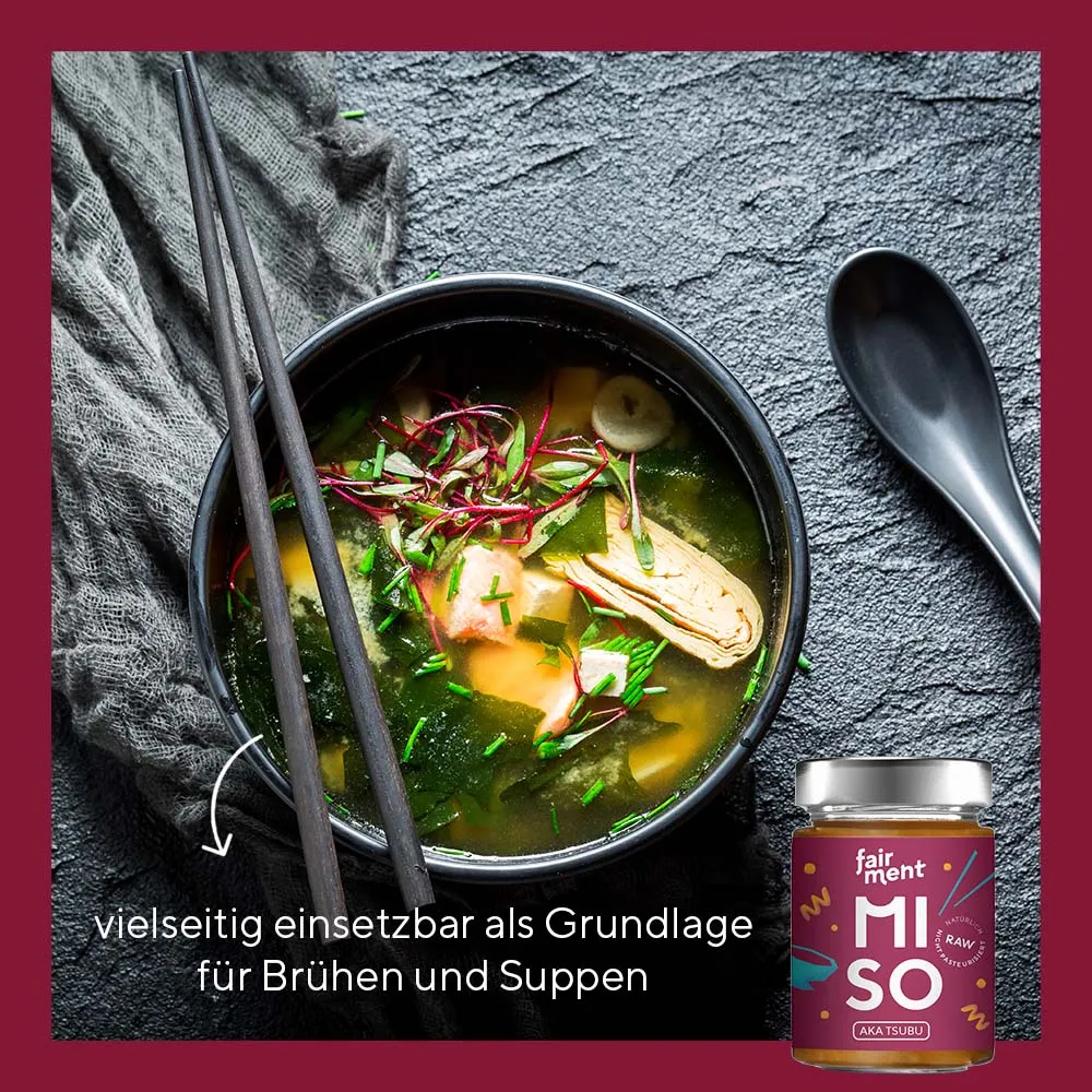 fairment Bio Miso Aka Tsubu Paste 200g würzig