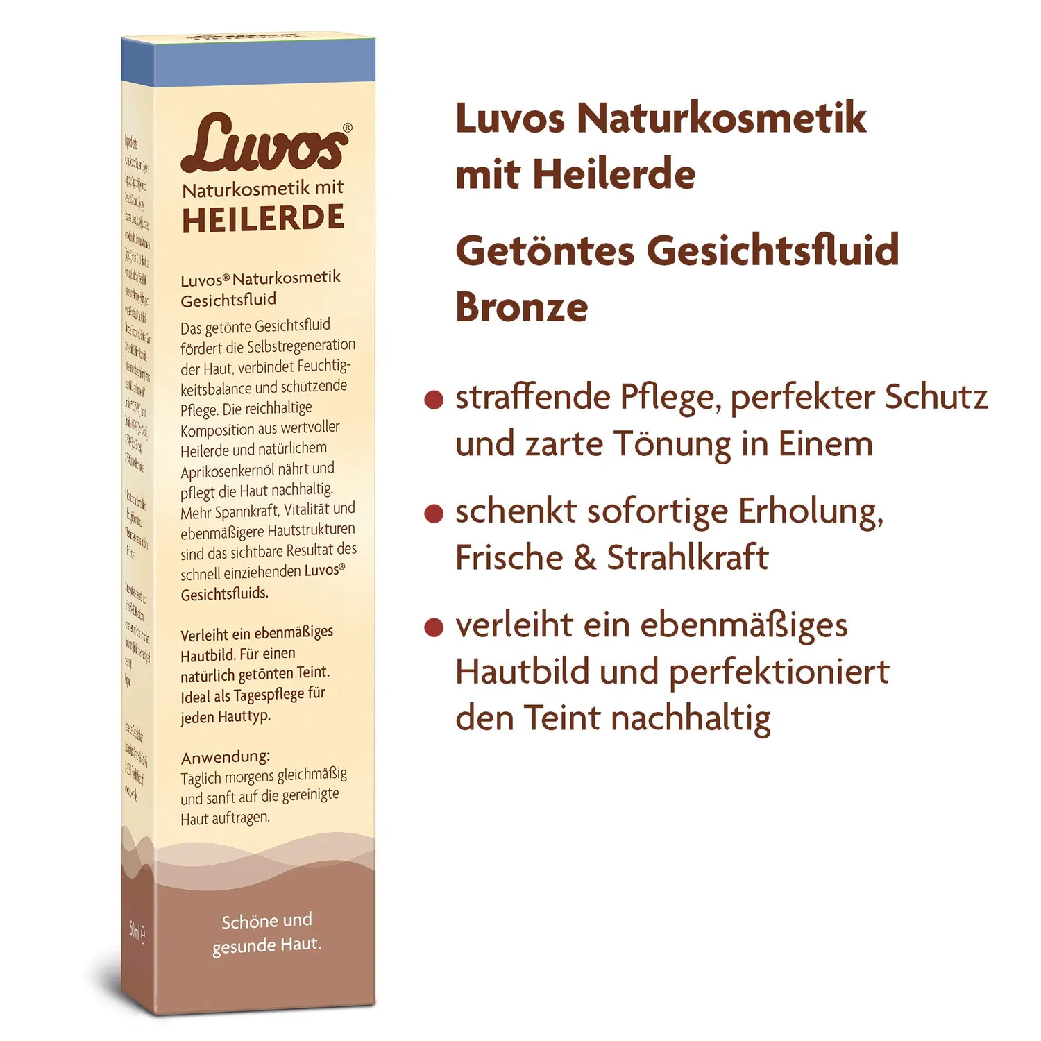 Luvos Heilerde getöntes Gesichtsfluid bronze 50 ml Glow