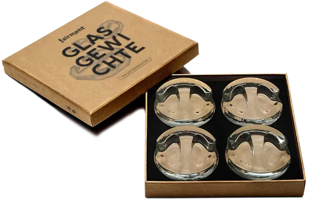 Fairment Glasgewichte 4 Stück Beschwerer 7 cm Glas