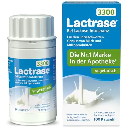 Lactrase 3300 Lactase Kapseln 100 Stück vegetarisch glutenfrei